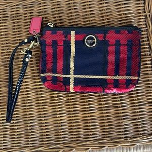 Sequin Coach Wristlet